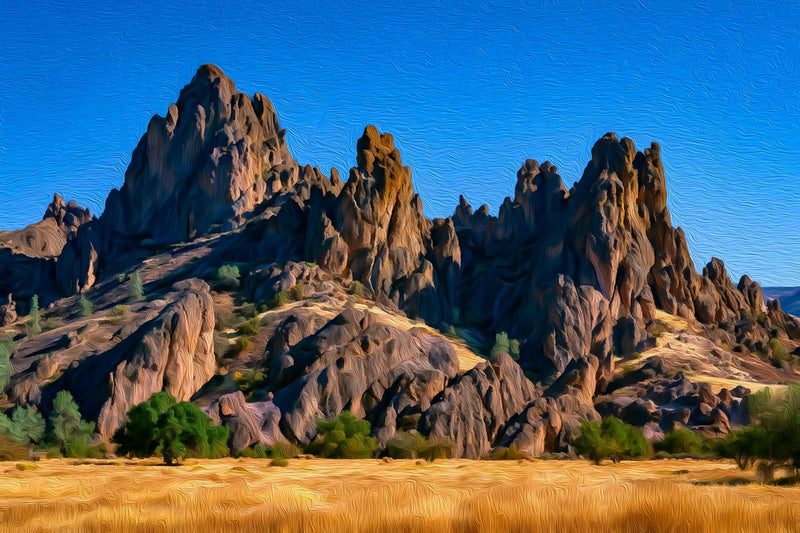 Jagged Rock Spires Formation, Pinnacles National Park canvas