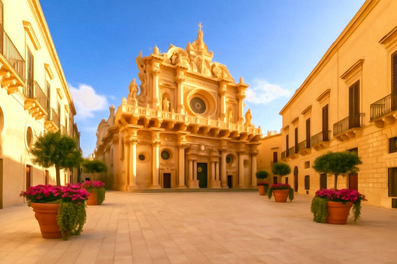 Matera Cathedral Baroque Facade, Puglia canvas