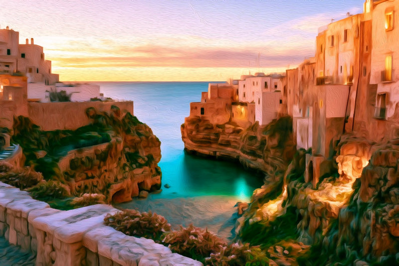Polignano a Mare Cove, Puglia canvas