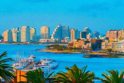 Punta del Este watercolor canvas