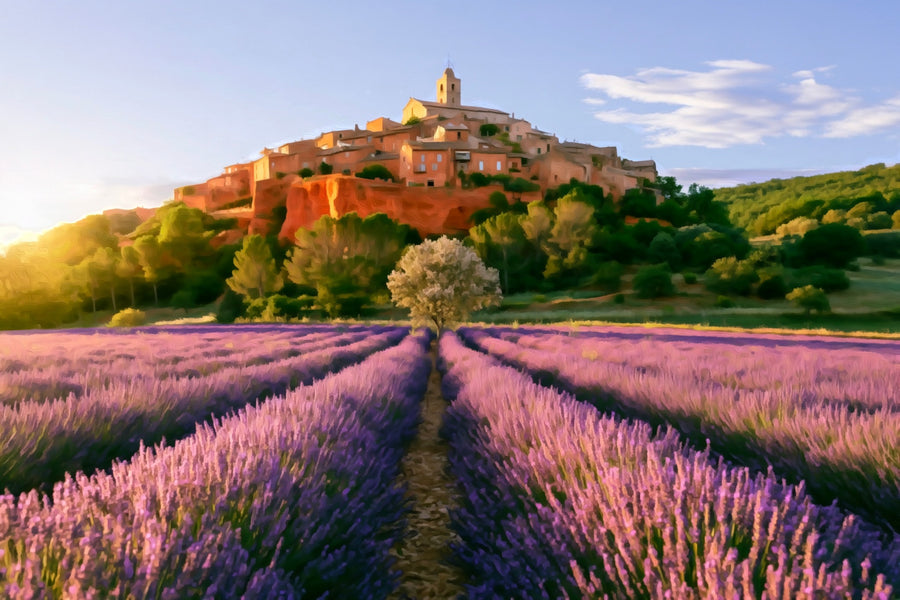 Roussillon Village Lavender Fields &mdash; Roussillon canvas