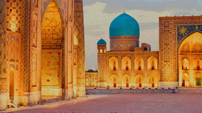 Samarkand watercolor canvas