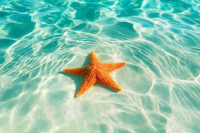 San Blas Starfish Shallows, San Blas Islands watercolor canvas