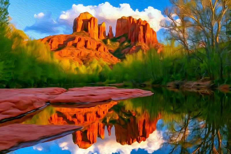 Cathedral Rock Oak Creek, Sedona canvas