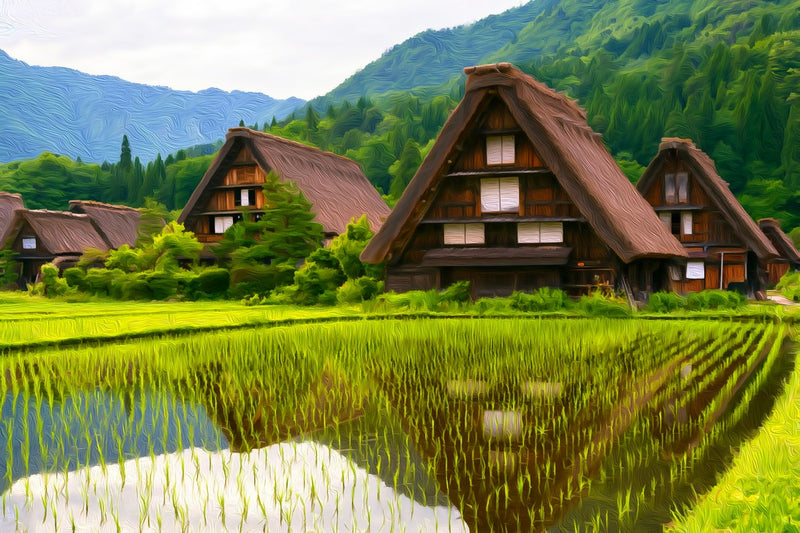 Shirakawa-go Gassho-zukuri Farmhouses, Shirakawa-go canvas