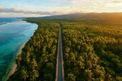 Siargao watercolor canvas