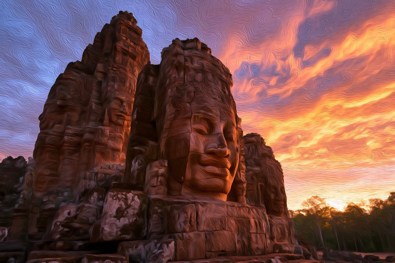 Bayon Temple Stone Faces, Siem Reap canvas