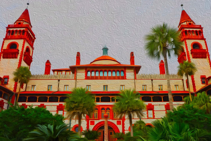 Flagler College Historic Facade, St. Augustine canvas