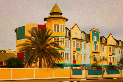 Swakopmund watercolor canvas