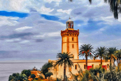 Tangier watercolor canvas