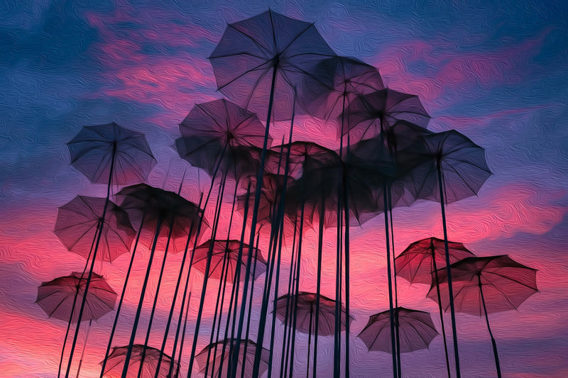 Thessaloniki Umbrella Sculpture, Thessaloniki canvas