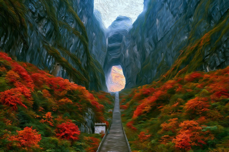 Tianmen Cave Mountain Gate, Zhangjiajie canvas