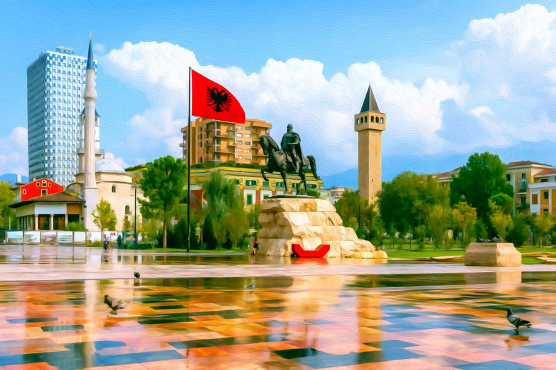 Skanderbeg Square Tirana, Tirana canvas