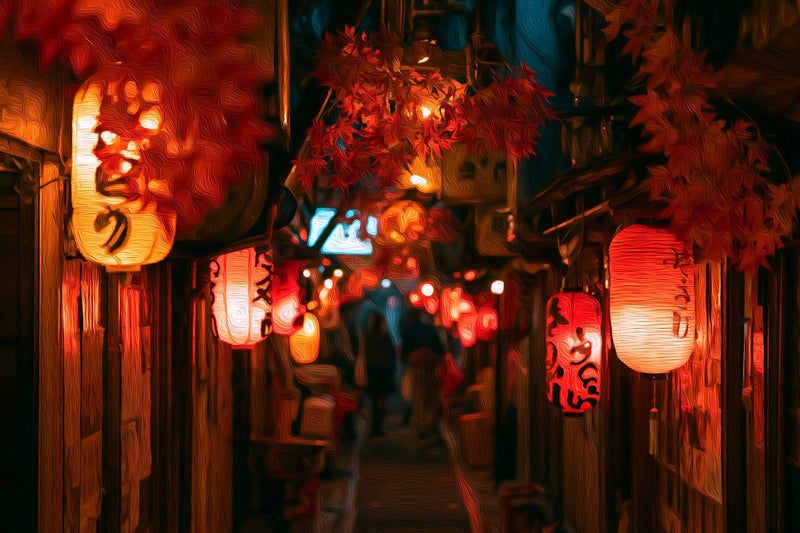 Omoide Yokocho Lantern Alley, Tokyo canvas