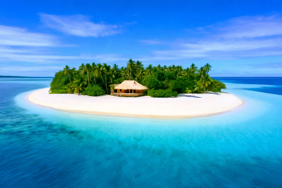 Tropical Private Island Bungalow &mdash; Tonga Islands canvas