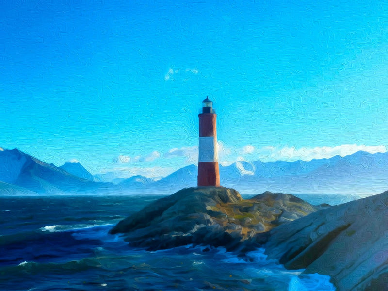 Les Eclaireurs Lighthouse, Ushuaia canvas