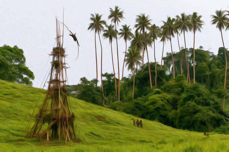 Nagol Land Dive Tower, Vanuatu Islands canvas