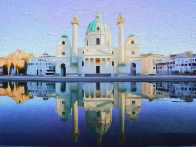 Vienna watercolor canvas