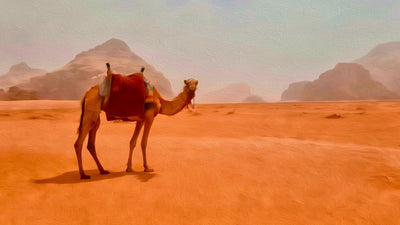 Wadi Rum watercolor canvas