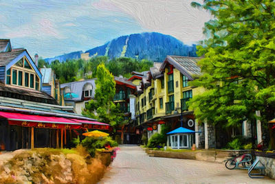 Whistler watercolor canvas