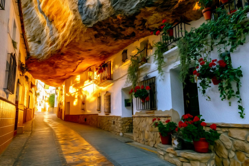 Setenil de las Bodegas Street, White Villages of Andalusia canvas