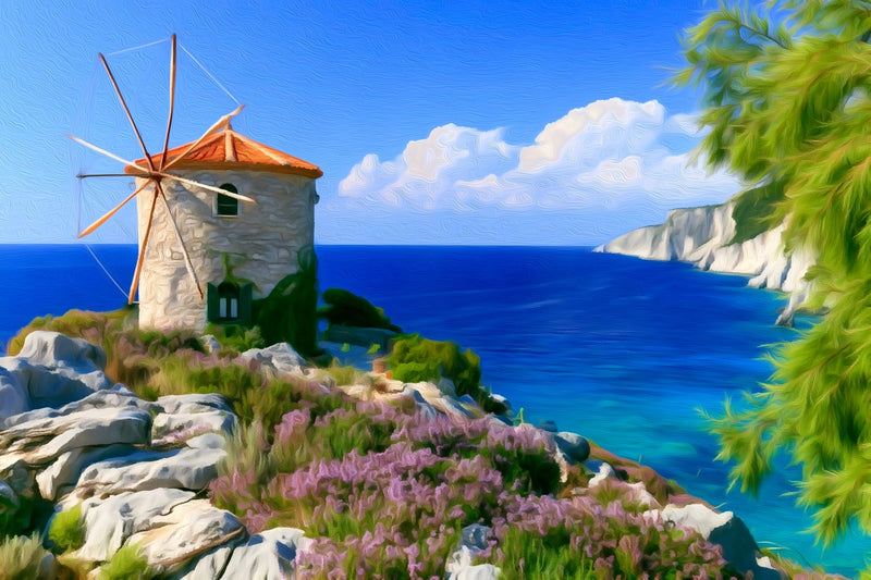 Zakynthos Coastal Windmill, Zakynthos canvas