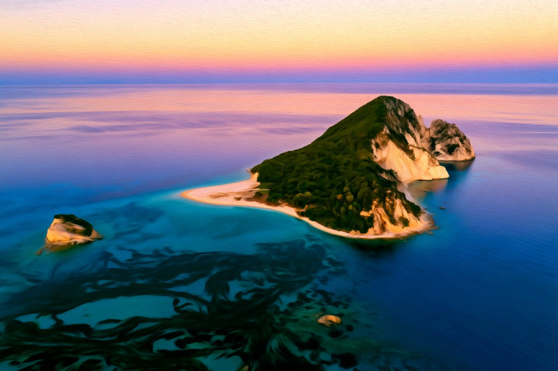 Marathonisi Island Aerial View, Zakynthos canvas
