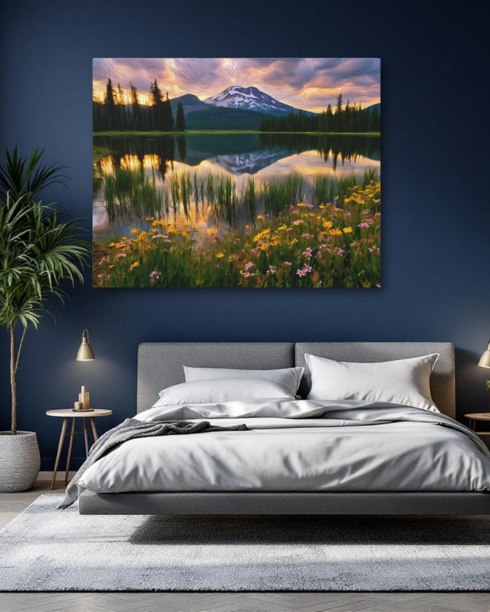 Bend, Oregon | Sparks Lake Mountain Reflection | Original Series Gallery Canvas detail
