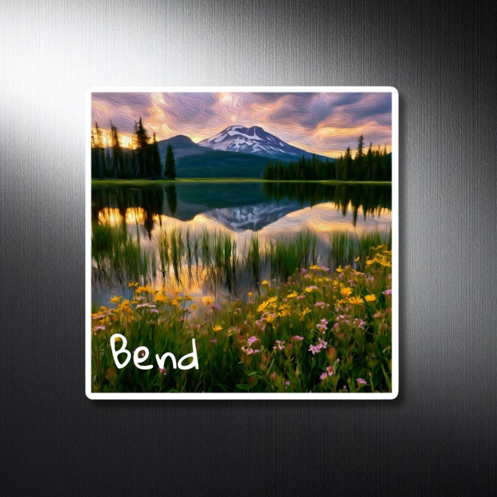 Bend, Oregon | Sparks Lake Mountain Reflection | Original Series Decorative Magnet