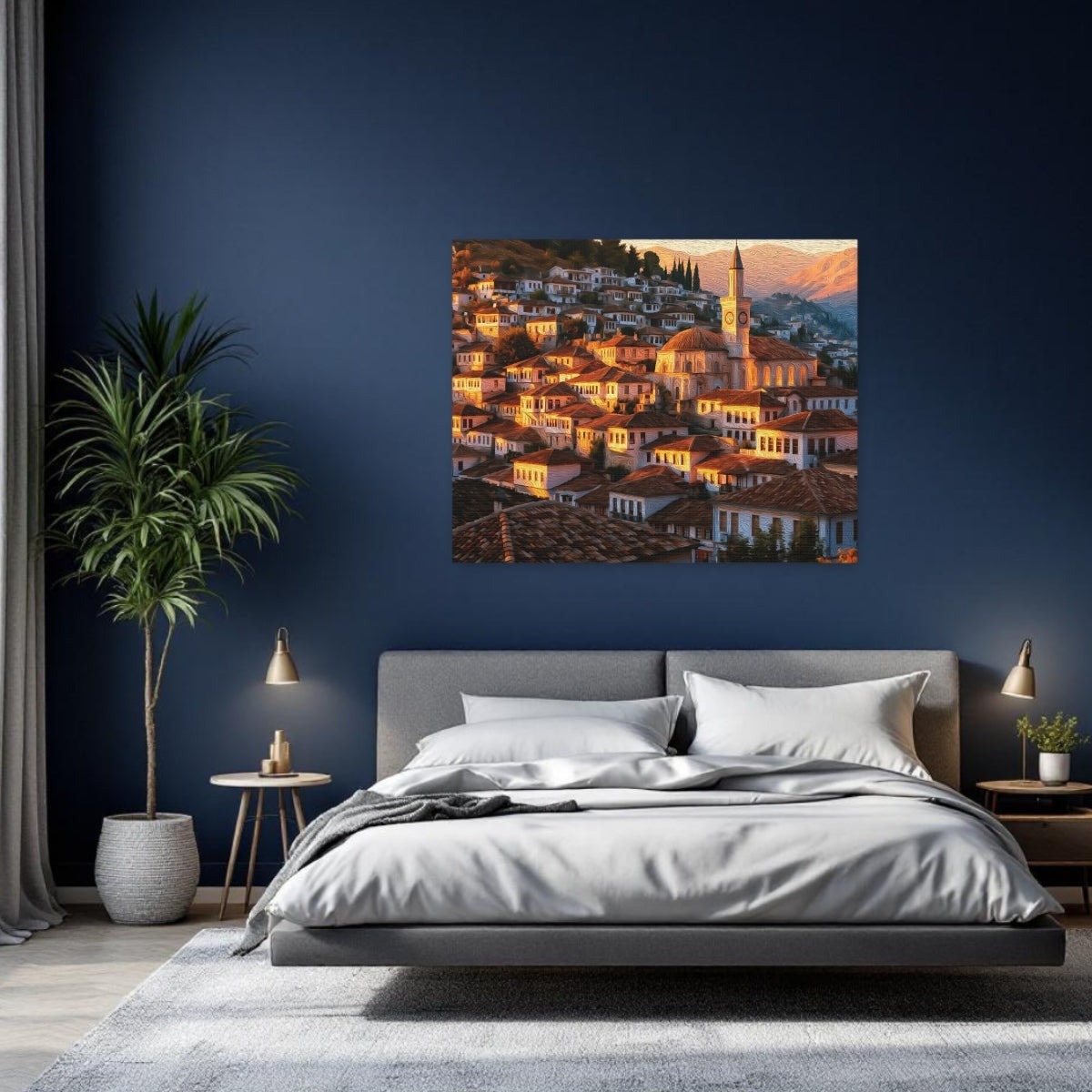 Berat, Albania | Berat Old Town Clock Tower | Original Series Gallery Canvas detail