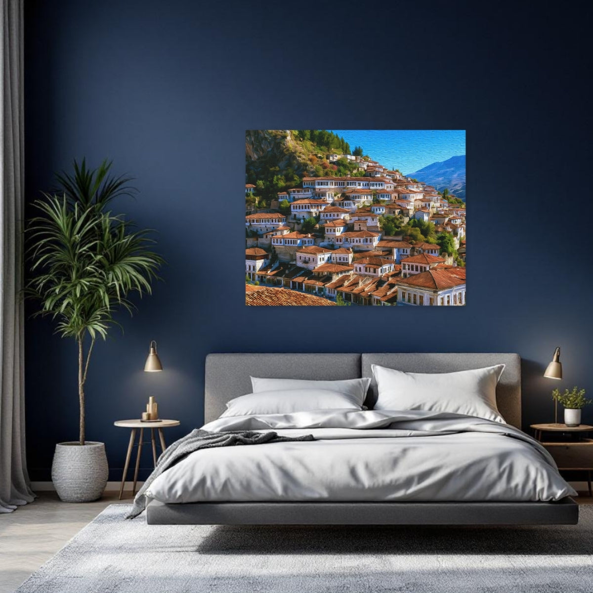 Berat, Albania | Berat Old Town Hillside | Original Series Gallery Canvas detail