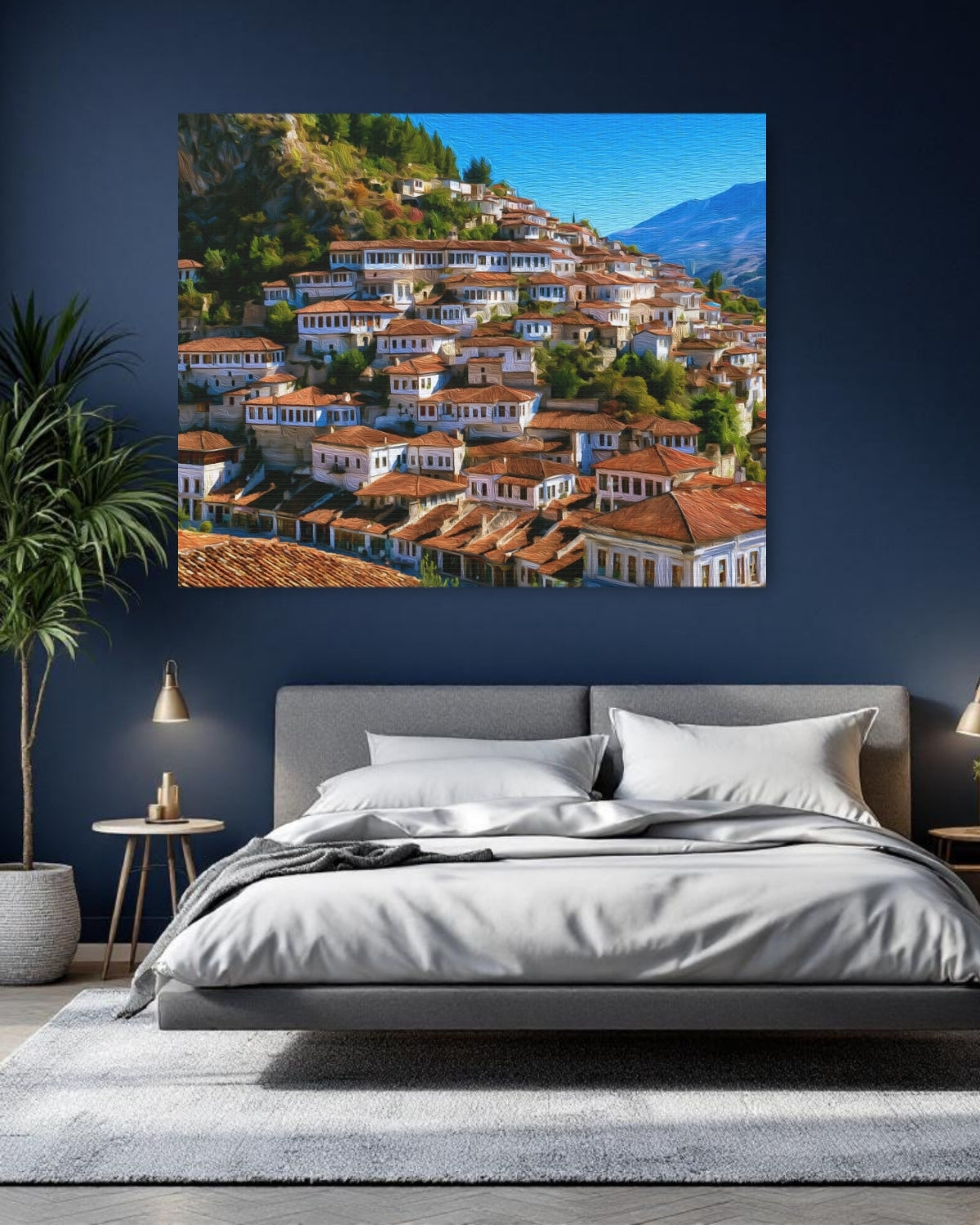 Berat, Albania | Berat Old Town Hillside | Original Series Gallery Canvas detail