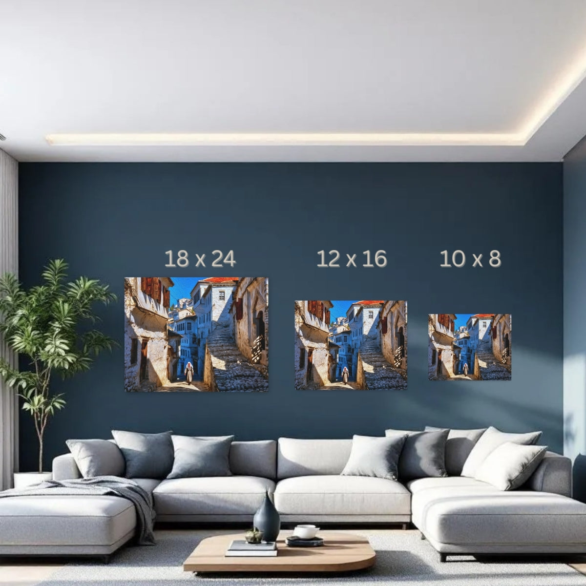 Berat, Albania | Berat Old Town Cobblestone Alley | Original Series Gallery Canvas detail