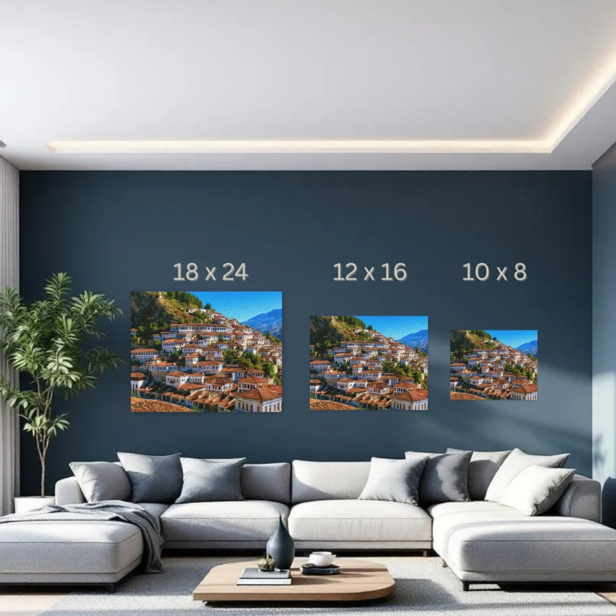 Berat, Albania | Berat Old Town Hillside | Original Series Gallery Canvas detail