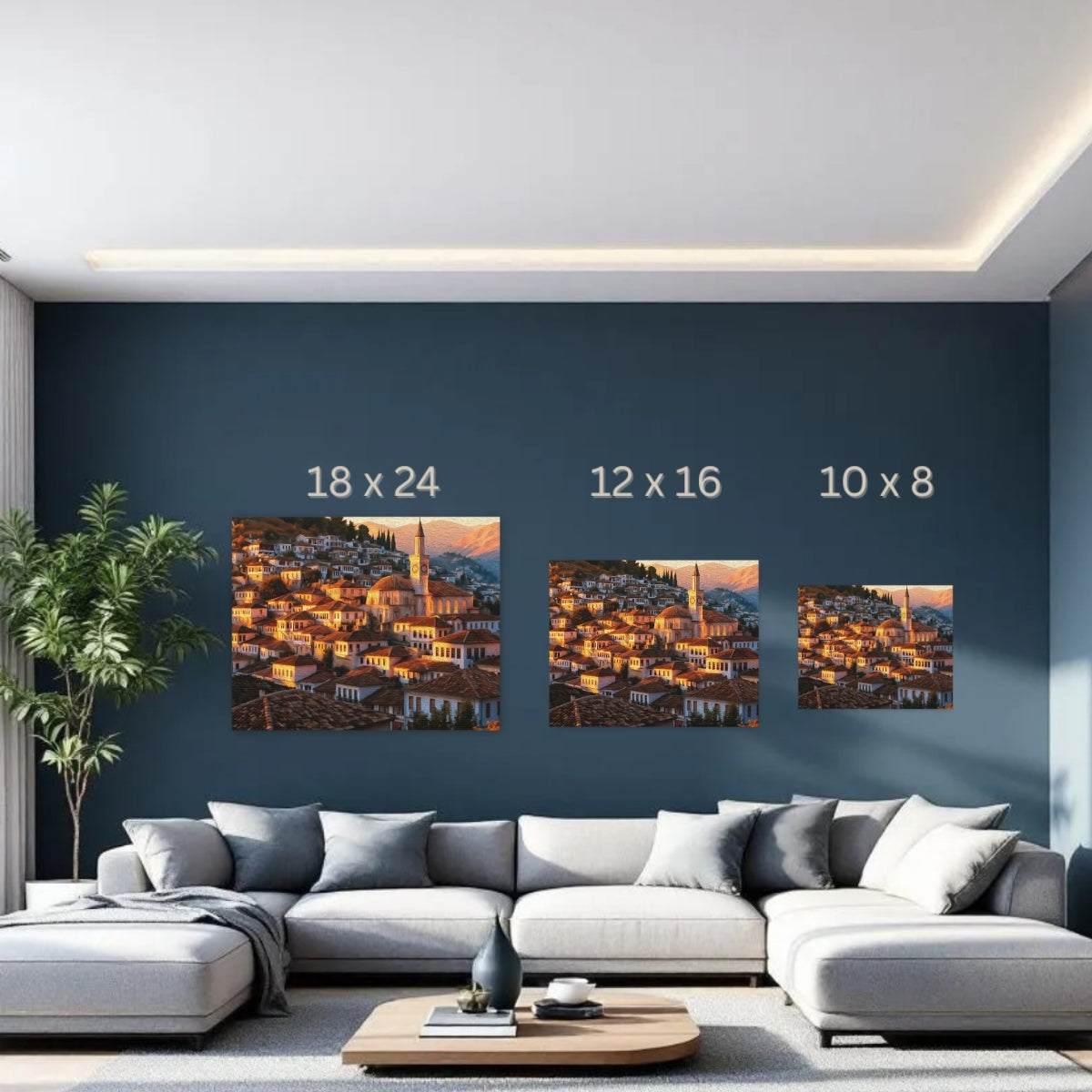 Berat, Albania | Berat Old Town Clock Tower | Original Series Gallery Canvas detail
