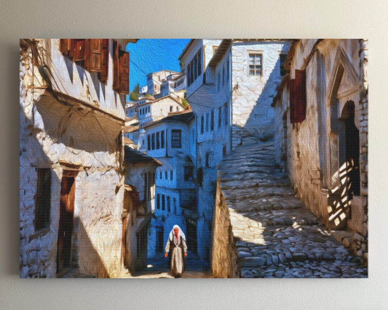 Berat, Albania | Berat Old Town Cobblestone Alley | Original Series Gallery Canvas