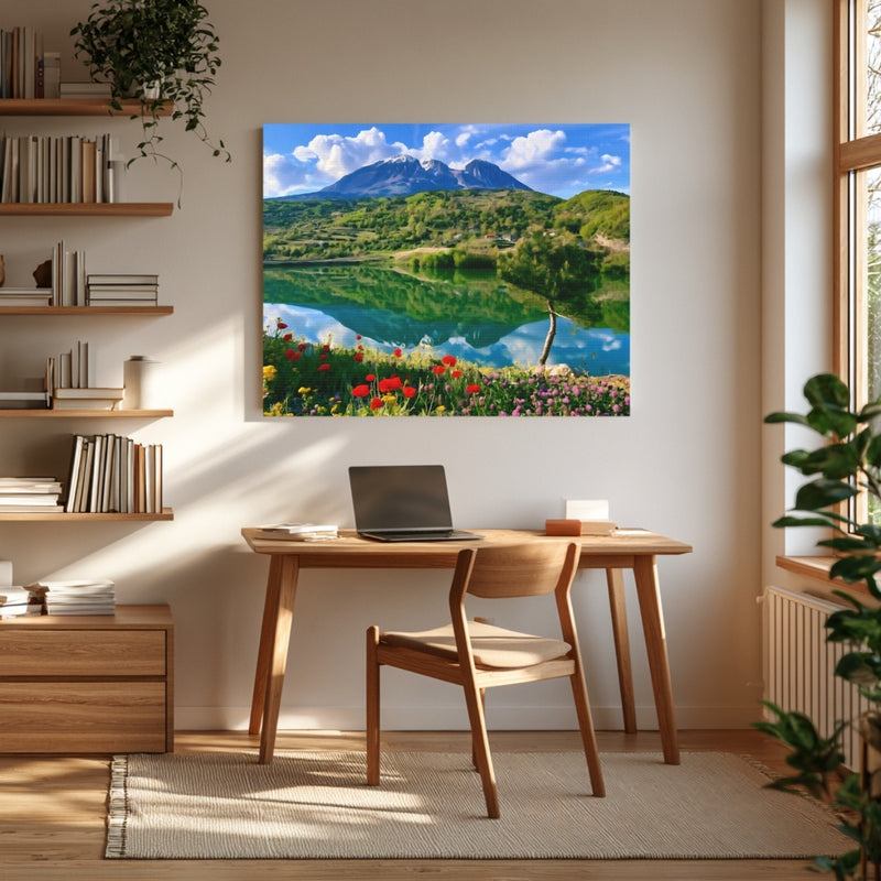 Berat Lake Mountain Panorama — Berat, Albania, view 4