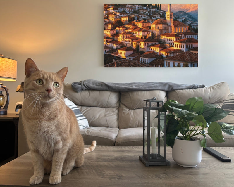 Berat, Albania | Berat Old Town Clock Tower | Original Series Gallery Canvas