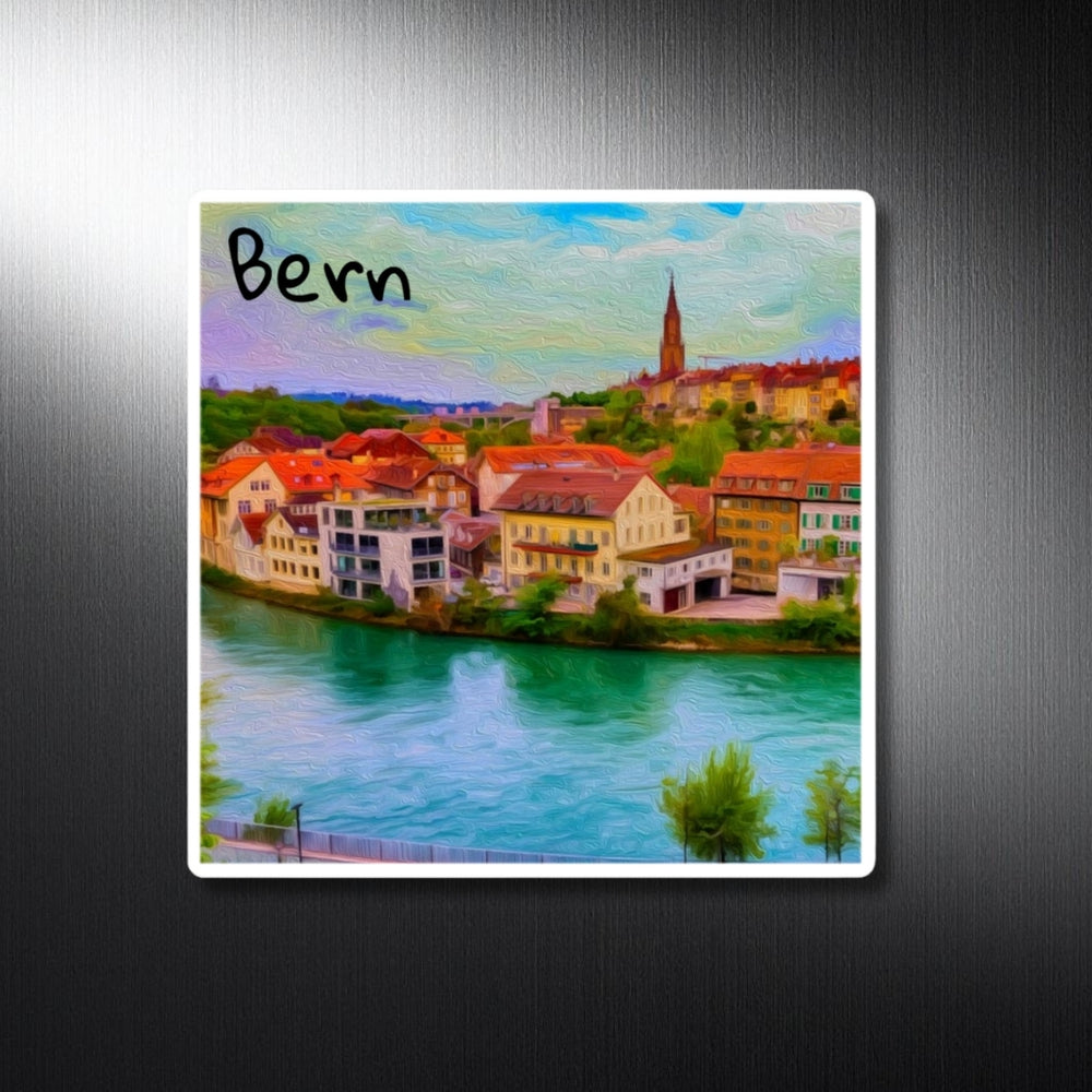 Bern, Switzerland | Aare River Old Town | Original Series Decorative Magnet