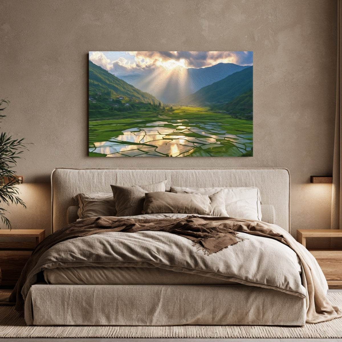 Paro Valley Rice Terraces — Bhutan Paro Valley, view 4