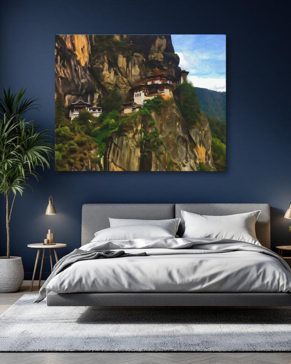 Bhutan Paro Valley | Tiger's Nest Cliff Monastery | Original Series Gallery Canvas detail