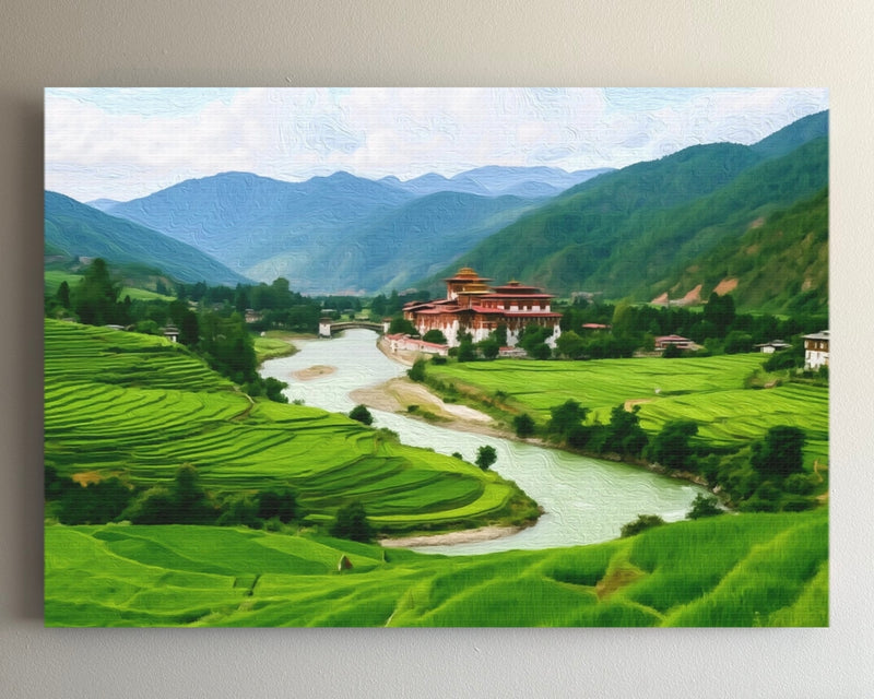 Punakha Dzong River Valley — Bhutan Paro Valley