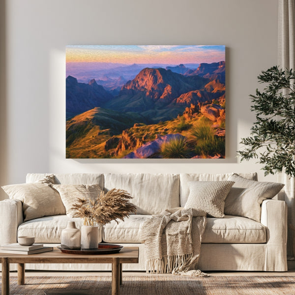 Big Bend National Park, Texas | Chisos Mountains Sunset View | Original Series Gallery Canvas