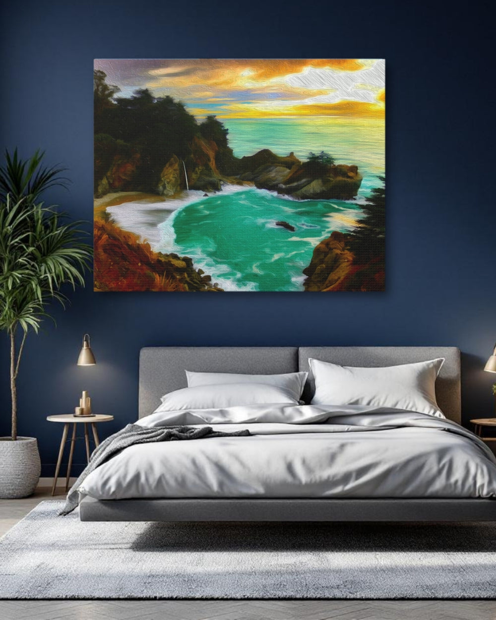 Big Sur, California | McWay Falls Coastal Cove | Original Series Gallery Canvas detail