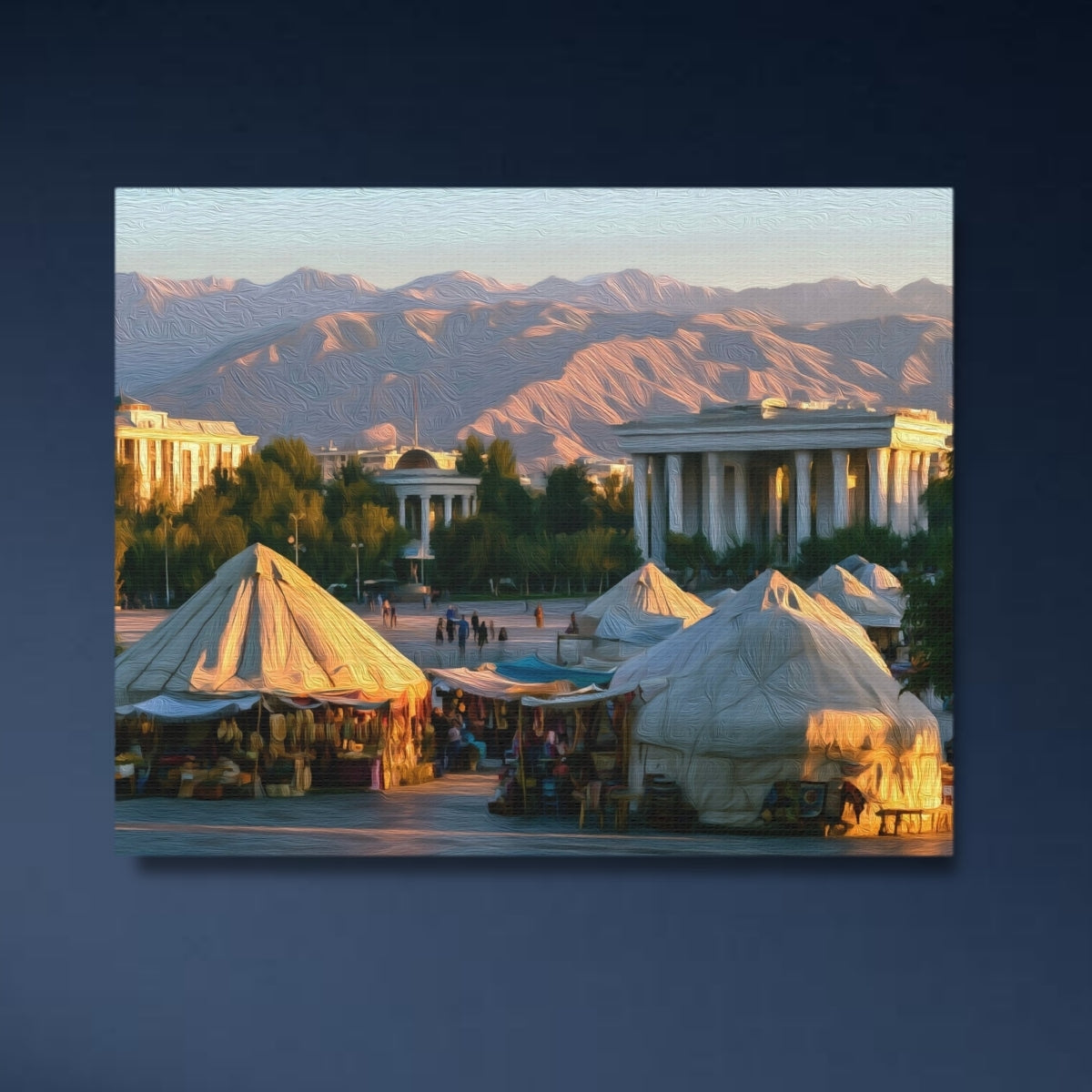 Yurts at Ala-Too Square — Bishkek, Kyrgyzstan, close-up detail