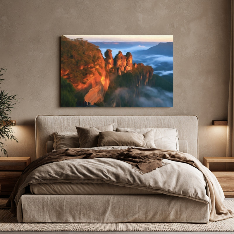 Three Sisters Misty Dawn — Blue Mountains, Australia, view 6
