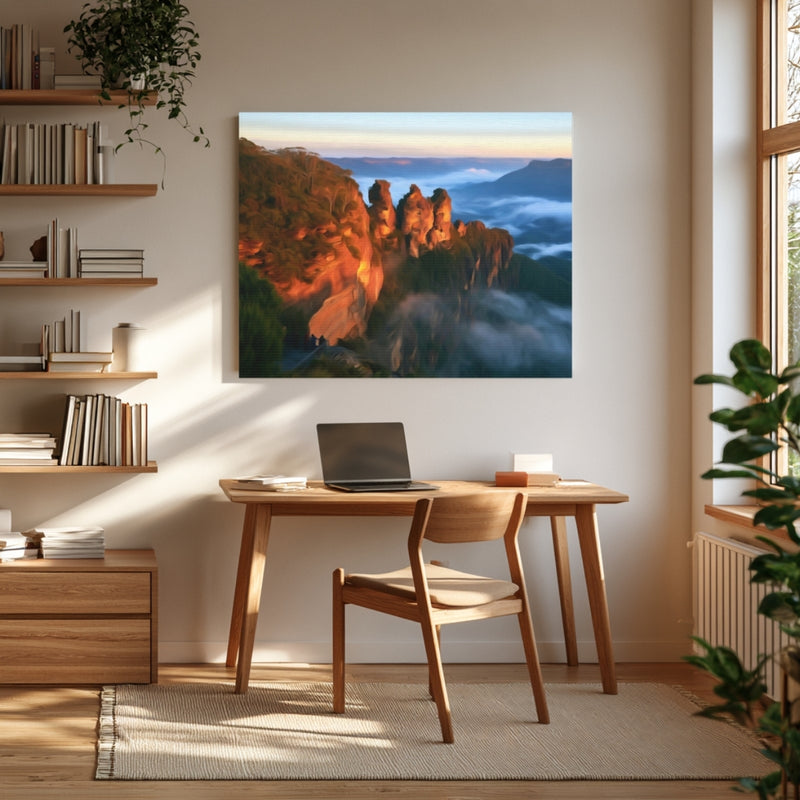 Three Sisters Misty Dawn — Blue Mountains, Australia, view 4