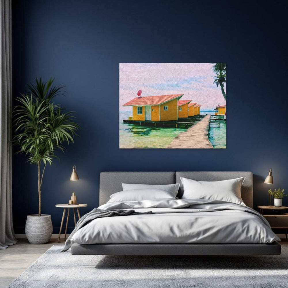 Bocas del Toro, Panama | Overwater Bungalows Tropical Paradise | Original Series Gallery Canvas detail