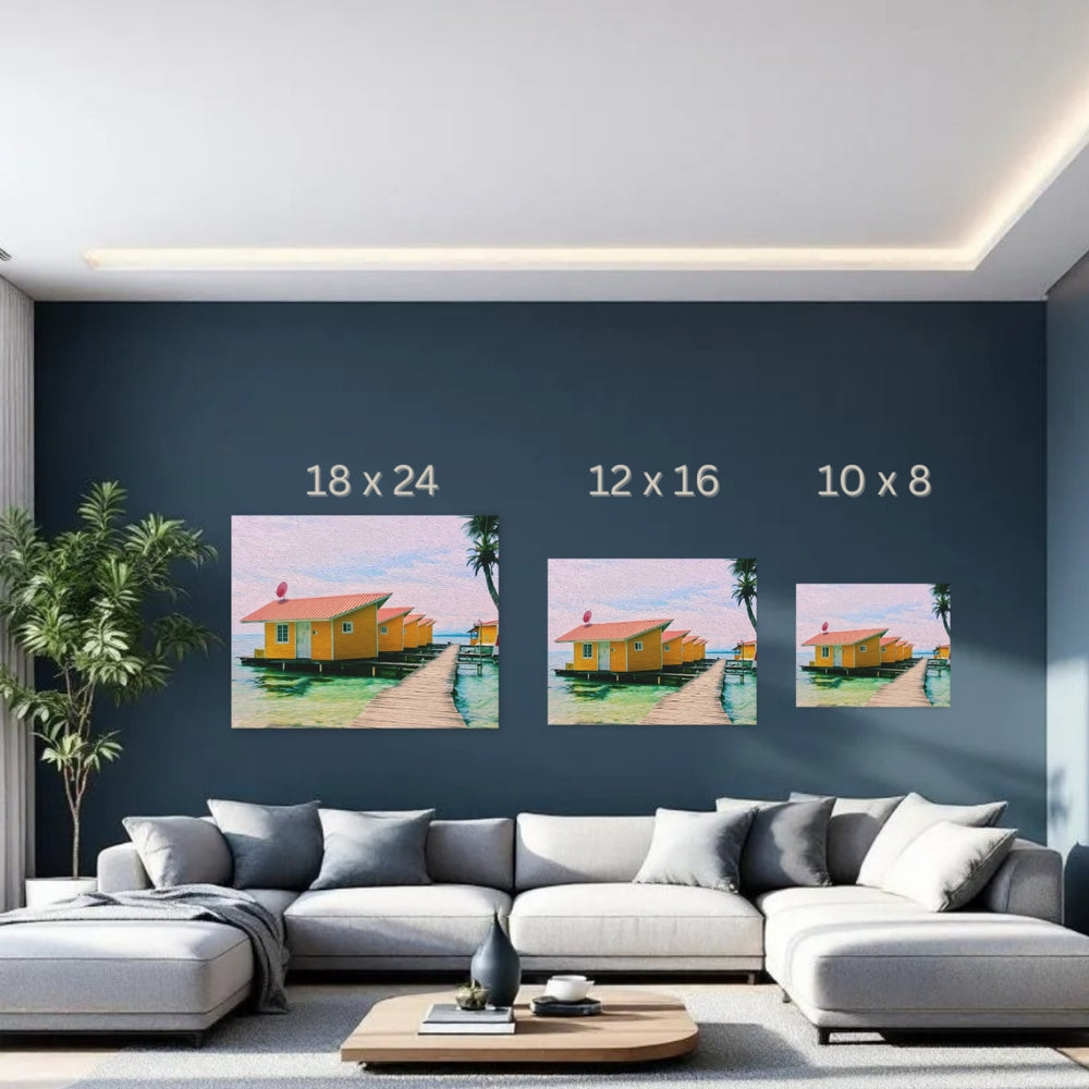 Bocas del Toro, Panama | Overwater Bungalows Tropical Paradise | Original Series Gallery Canvas detail