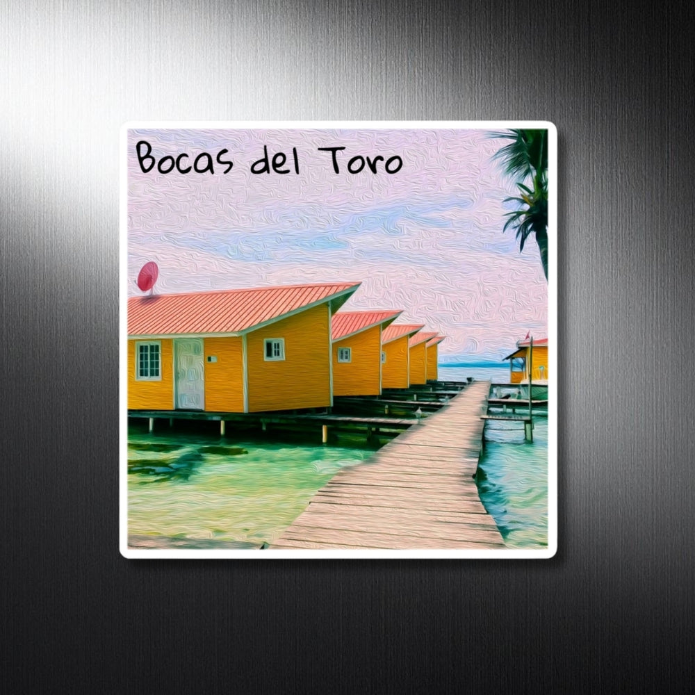 Bocas del Toro, Panama | Overwater Bungalows Tropical Paradise | Original Series Decorative Magnet